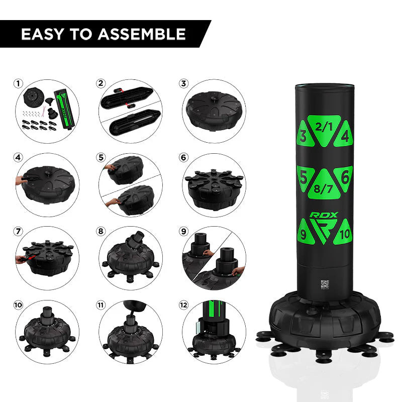 RDX KT Ronin Ensemble Vert Sac de Boxe d’1m83 avec Cibles & Gants – Image 4